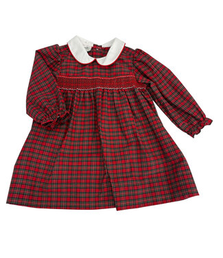 Baby Blessings Red Christmas Plaid Claire Dress