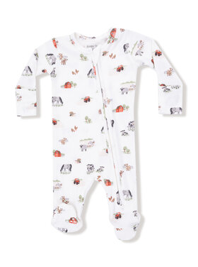 Angel Dear Little Farm 2 Way Zipper Footie