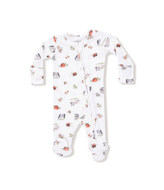 Angel Dear Little Farm 2 Way Zipper Footie