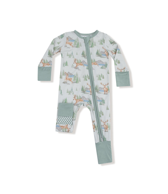 Buck Deer 2 Way Zipper Romper