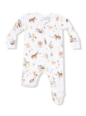Angel Dear Farm Sounds 2 Way Zipper Footie