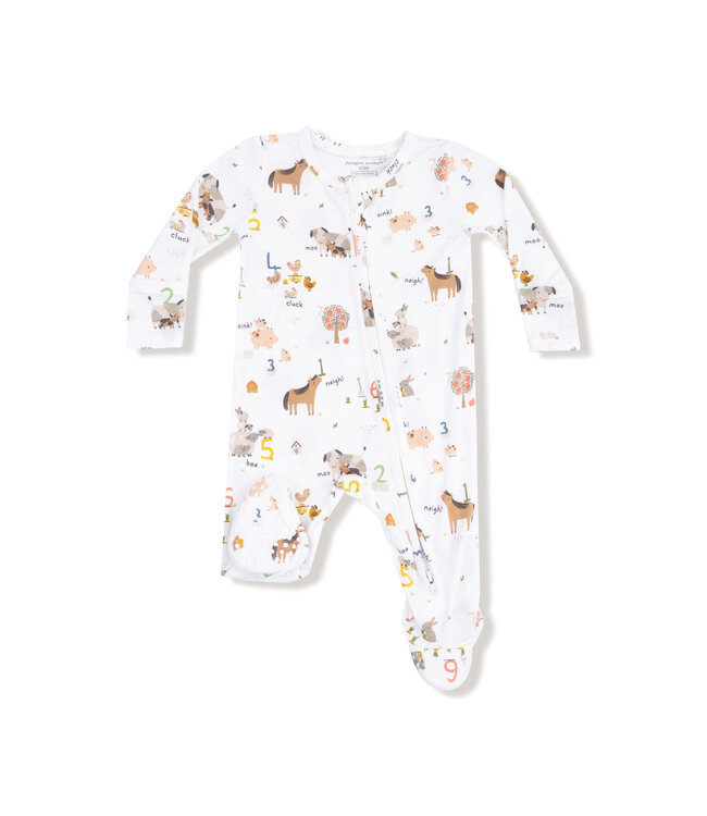Farm Sounds 2 Way Zipper Footie