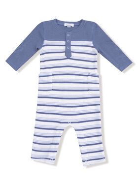 Angel Dear Vintage Stripe Blue Romper