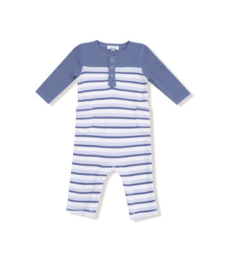 Angel Dear Vintage Stripe Blue Romper