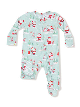 Angel Dear Golfing Santa and Elves 2 Way Zipper Footie