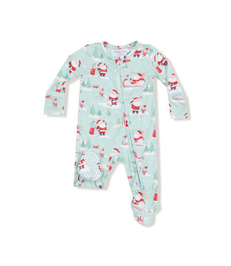 Angel Dear Golfing Santa and Elves 2 Way Zipper Footie