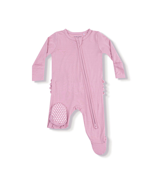 Bamboo Cameo Ruffle Footie