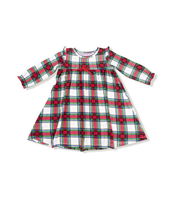 Holiday Plaid Loungewear Gown