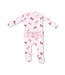 Candy Cane Bows 2-way Zipper Footie