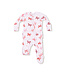 Candy Cane Bows 2-way Zipper Footie