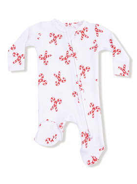 Angel Dear Candy Canes 2 Way Zipper Footie