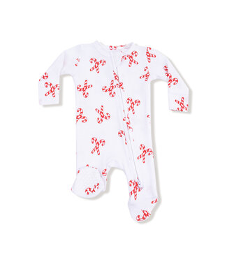 Angel Dear Candy Canes 2 Way Zipper Footie