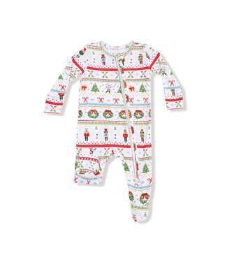 Angel Dear Nutcracker Fair Isle 2 Way Zipper Footie