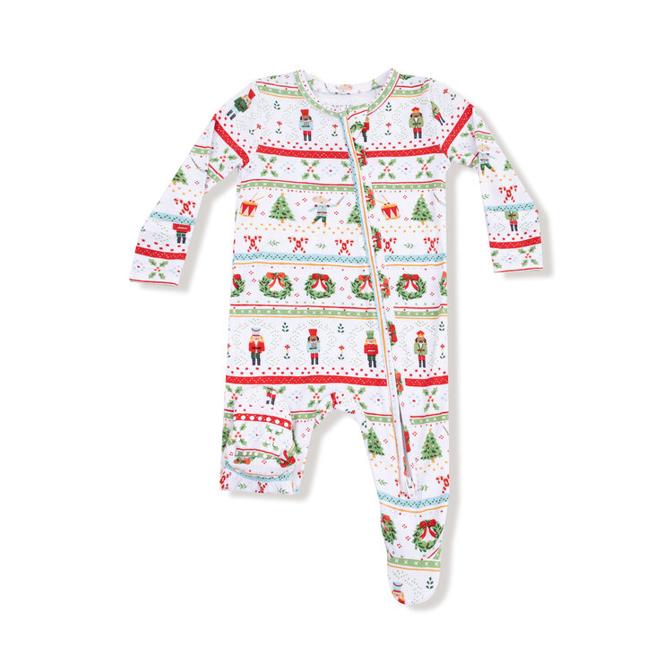 Angel Dear Nutcracker Fair Isle 2 Way Zipper Footie