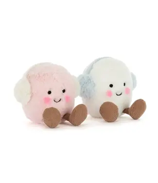 JellyCat Amuseables Toastie Pink and  White Marshmallows