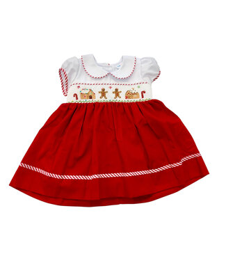 LuLu BeBe Gingerbread Smocked Dress
