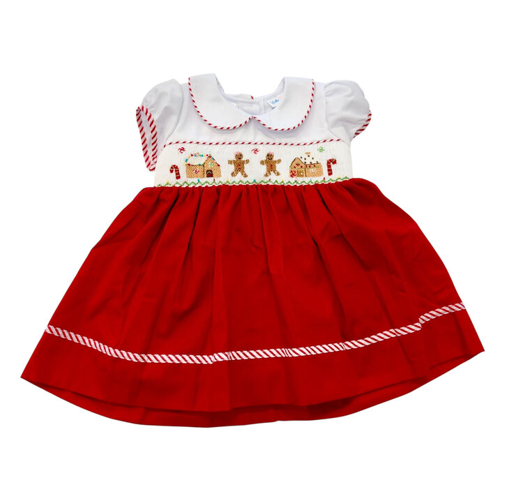 LuLu BeBe Gingerbread Smocked Dress