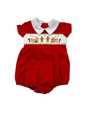 LuLu BeBe Gingerbread Smocked Boy Bubble