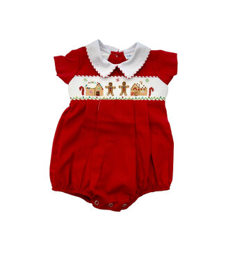 LuLu BeBe Gingerbread Smocked Boy Bubble