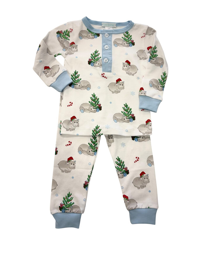 LuLu BeBe Christmas Hippo L/S Pajama Set
