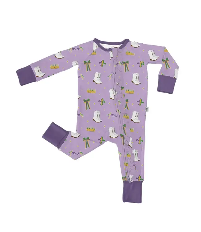 Mardi Gras Queen LS Zip PJ