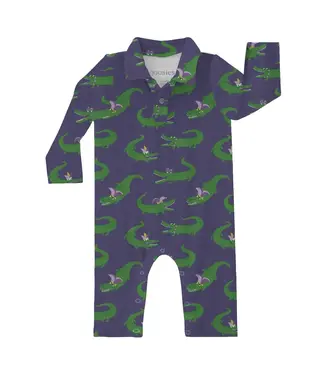 Goosies Gator Krewe LS Polo Romper