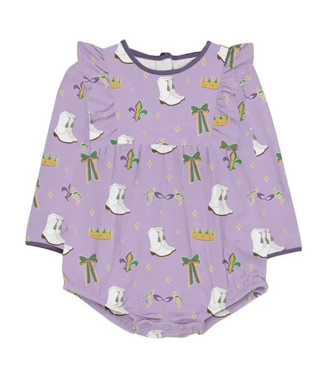Mardi Gras Queen  LS Flutter Bubble