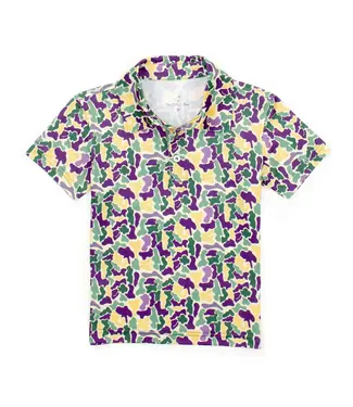 Properly Tied Mardi Gras Camo Polo