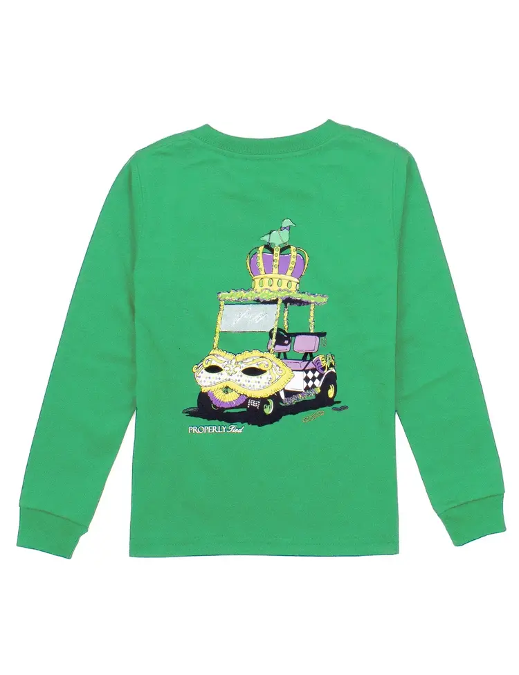Properly Tied Mardi Gras Cart LS Tee