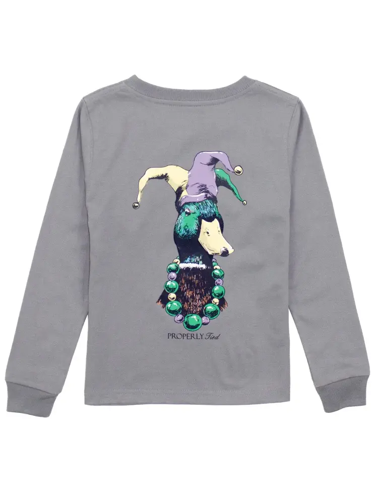 Properly Tied Mardi Gras Mallard LS Tee