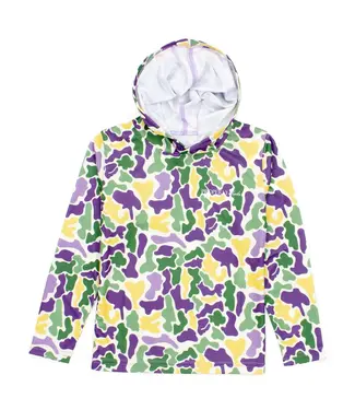 Properly Tied Mardi Gras Camo Performance Hoodie