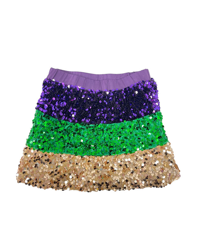 Purple/Green/Gold Sequin Skirt