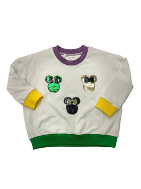 LuLu BeBe Mardi Gras Minnie LS Shirt