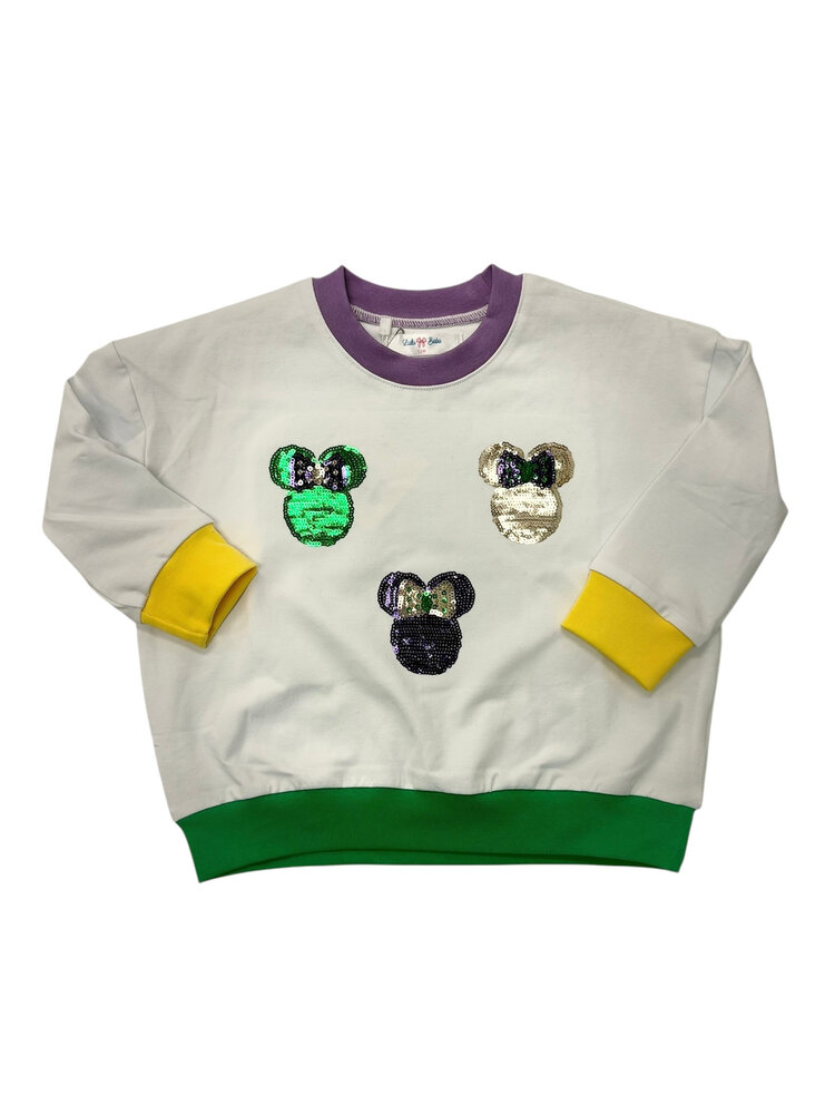 LuLu BeBe Mardi Gras Minnie LS Shirt