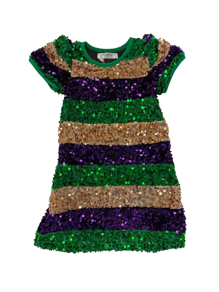 LuLu BeBe Mardi Gras Glitter Dress