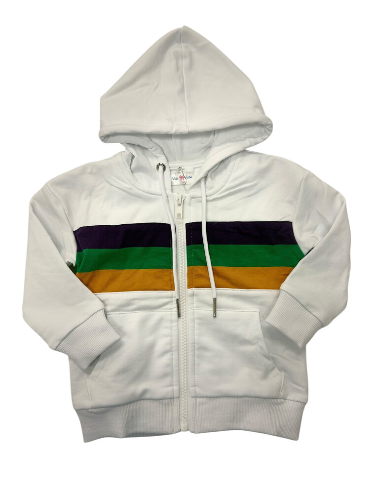 LuLu BeBe Mardi Gras Zip Up Hoodie