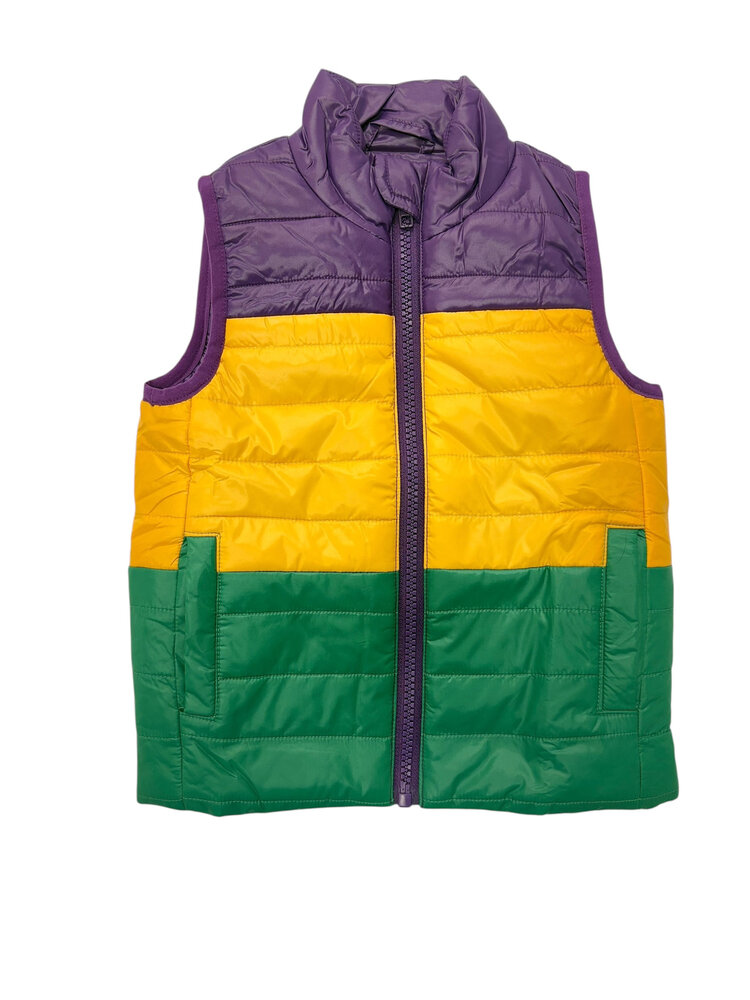 LuLu BeBe Mardi Gras Quilted Vest