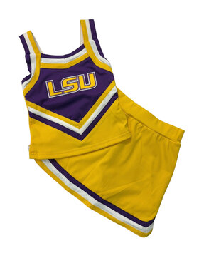 Froux-Froux Frog Purple and Gold Cheerleader Set