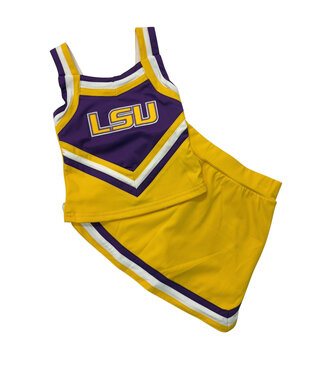 Froux-Froux Frog Purple and Gold Cheerleader Set