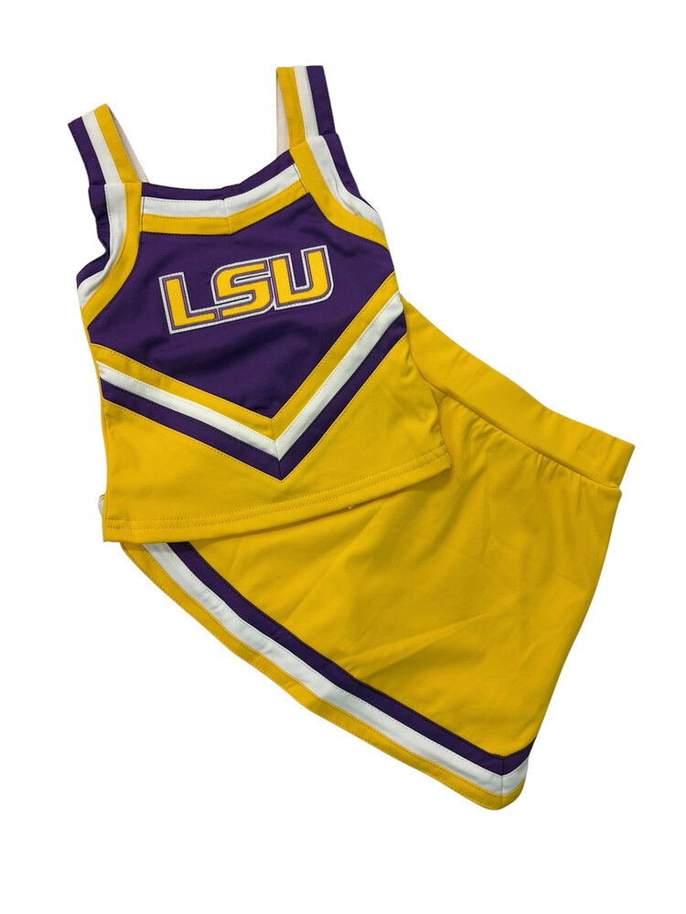 Froux-Froux Frog Purple and Gold Cheerleader Set