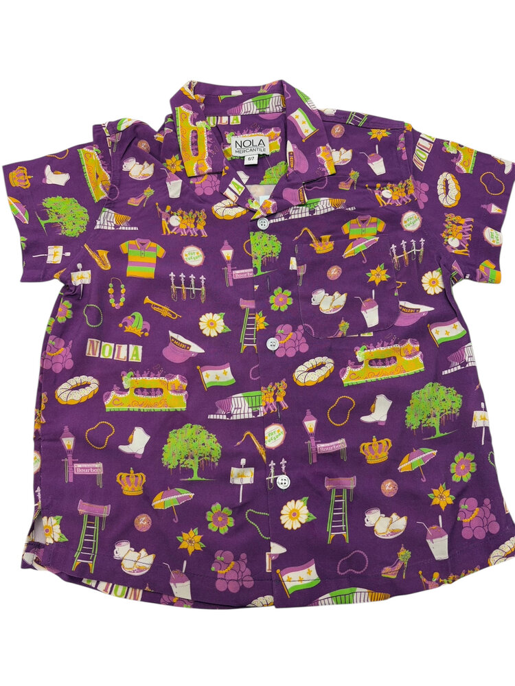 Nola Merchantile Mardi Gras Hawaiian Shirt