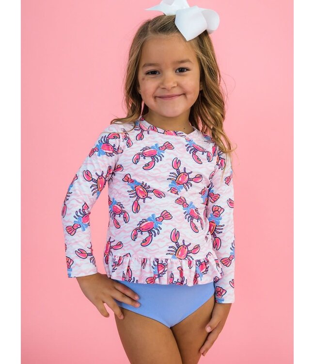 Pink Lobster / Crawfish Lagoon 2 Piece Swimsuit