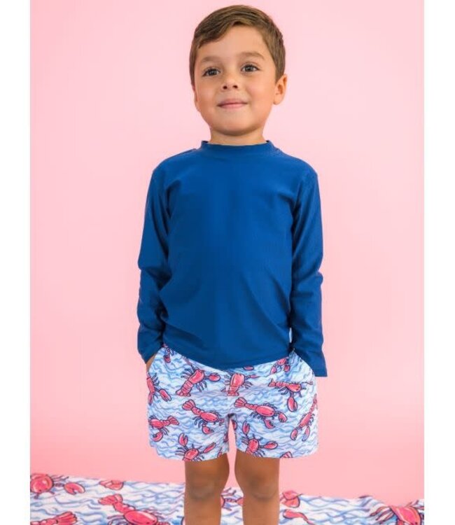 Blue Lobster/Crawfish Lagoon Swim Trunks