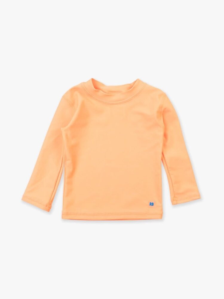 RuffleButts + RuggedButts Neon Orange LS Rash Guard
