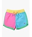 Neon Color Block Swim Trunks