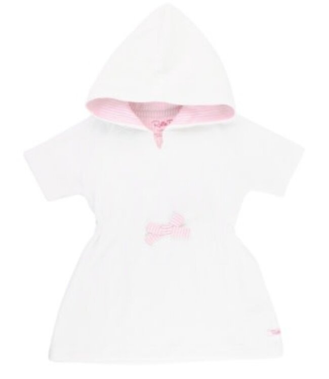 White with Pink Terry Cover-Up