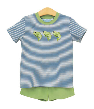 Trotter Street Hooked on Fishing Short Set