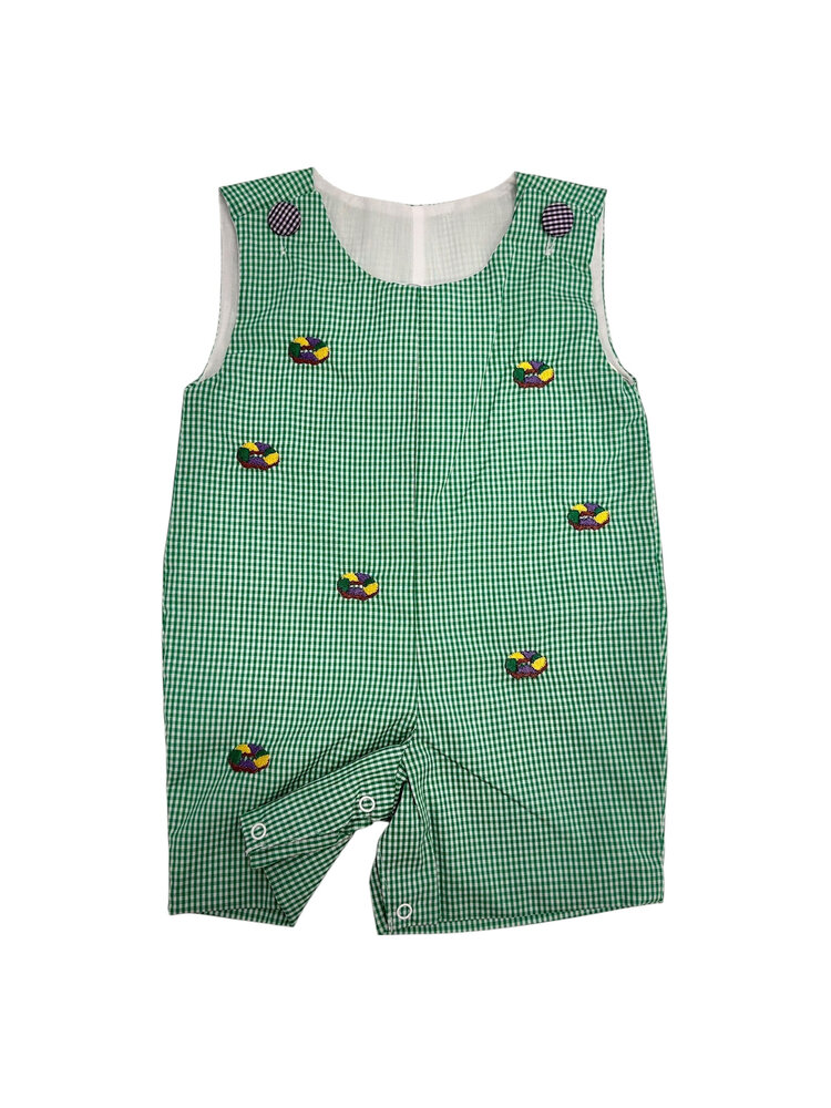 Krewe Embroidered King Cake Gingham JonJon