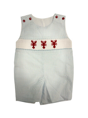 Krewe Blue Seersucker Smocked Crawfish JonJon