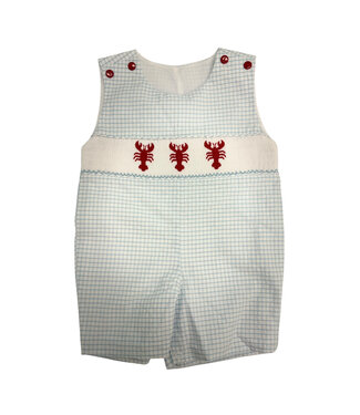 Krewe Blue Seersucker Smocked Crawfish JonJon